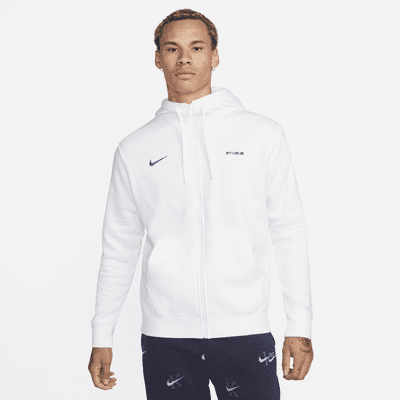 Nike zip up jacket white sale